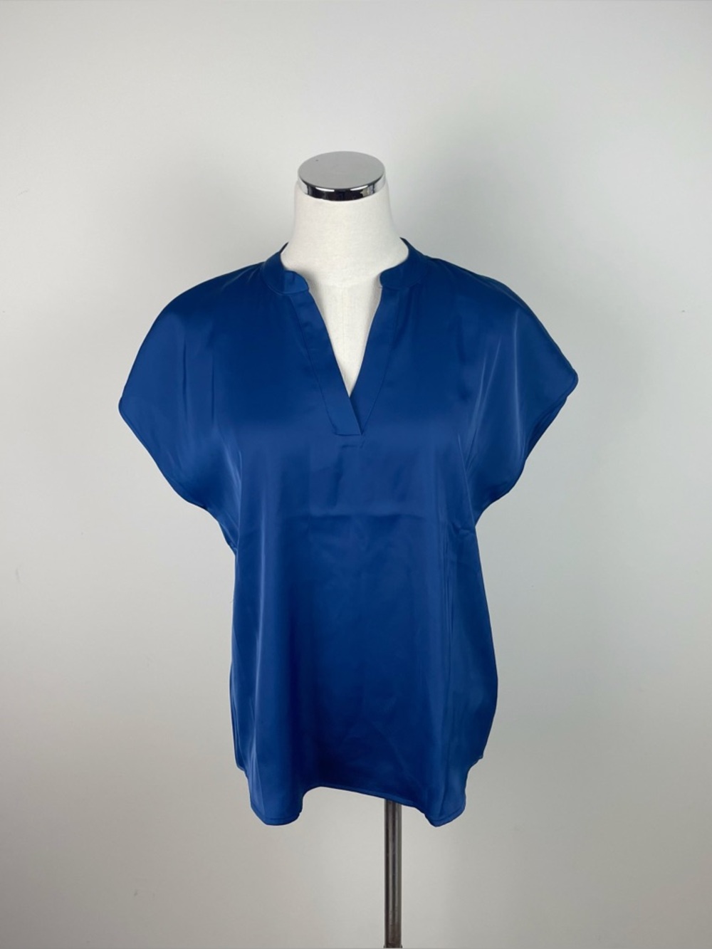 Rachel Zoe Solid Blue Blouse Top Women Medium New York